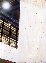 Noël Dolla, <em>Titre inconnu</em>, 02 février 1977<br />Vue du dispositif présenté par Noël Dolla lors de l'exposition inaugurale du Centre Georges Pompidou <em>A propos de Nice</em> du 2 février au 11 avril 1977