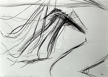 Noël Dolla, <em>Étude pour main gauche et jambe droite</em>, 1978<br />Dessin 56 x 76 cm